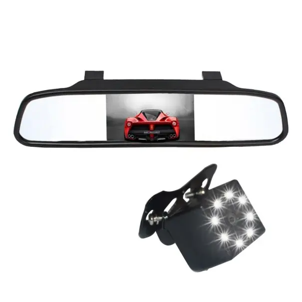 Cameră de parcare cu LED în oglinda retrovizoare Plată securizată