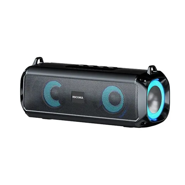 Reducere de preț Box Bluetooth portabil Rockmia EBS-045 10 W iluminare RGB microfon funcție TWS slot pentru card TF baterie reîncărcabilă 800 mAh