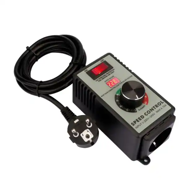 Reducere Regulator de tensiune și turație motor 220V 4000W Regulator portabil de putere în priză pentru polizor, burghiu, unelte 120x65x55 mm