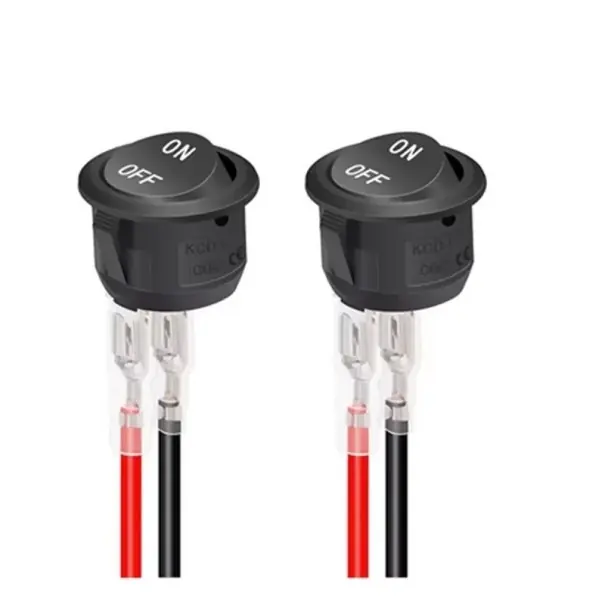 2 bucăți Comutator cu basculantă negru 20A 12V DC; 10A/125VAC; 6A/250VAC, orificiu de instalare 20 mm pentru conexiuni electrice Bestseller