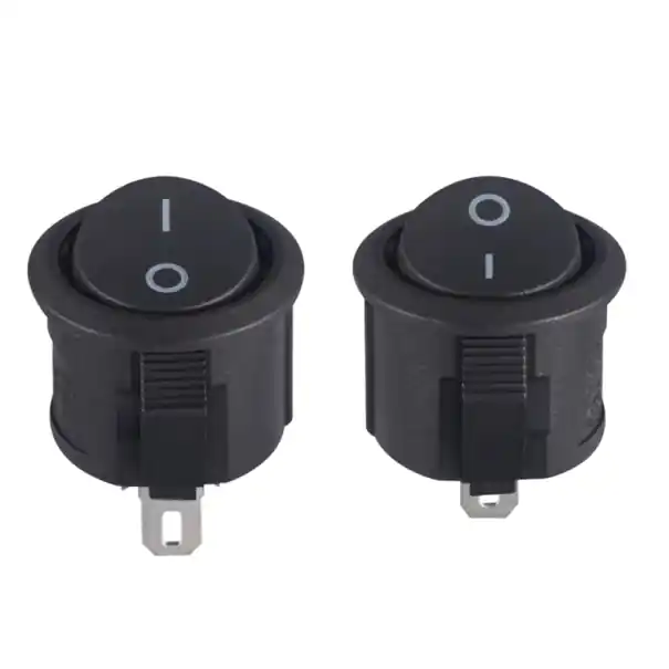 Reducere specială 5 bucăți Comutator basculant negru 3A 250V AC / 6A 125V, orificiu de instalare cca 15 mm pentru conexiuni electrice