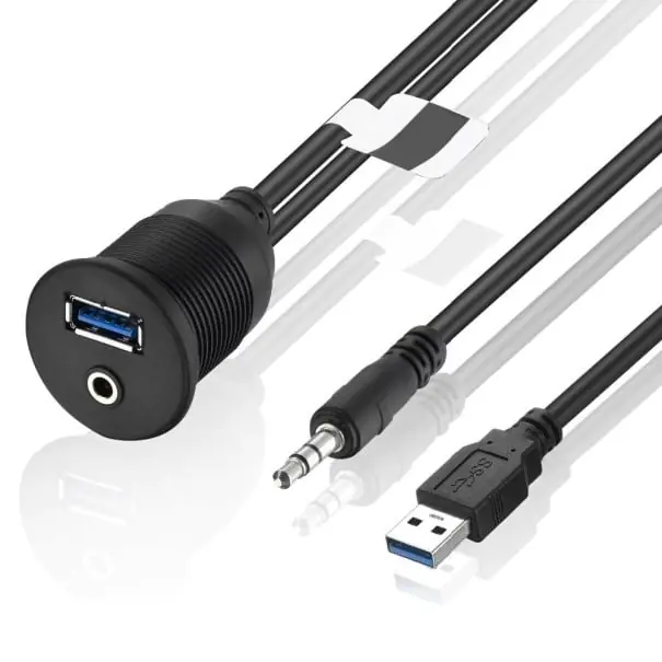 Calitate înaltă Cablu prelungitor auto USB 3.0 / 3.5mm