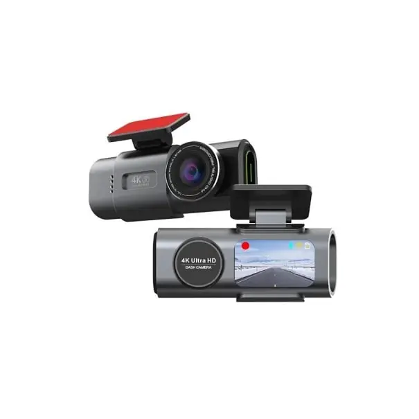 Cameră auto 4K UHD 8,6 x 3,8 x 3,6 cm Cameră duală cu WiFi, senzor G, viziune nocturnă și mod de parcare Retur gratuit