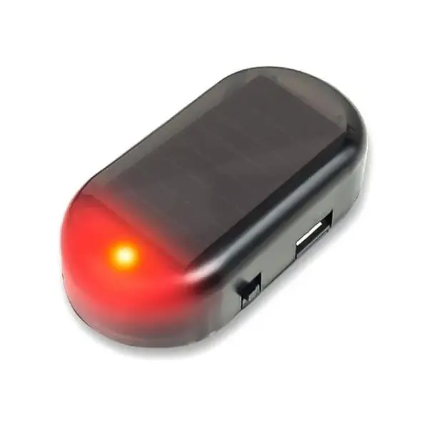 Ofertă limitată Controler LED falsificat pentru mașină Alimentare solară Simularea alarmelor Protecție împotriva furtului Semnalizare de securitate cu lumină roșie
