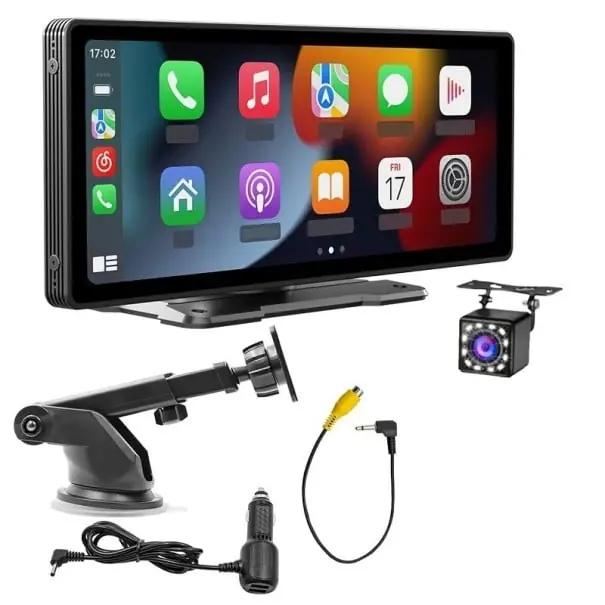 Preț promoțional Ecran tactil HD universal pentru mașină cu suport și cameră de parcare 10,26" Wi-Fi Bluetooth Ecran fără fir cu cameră spate pentru Apple CarPlay sau Android Auto