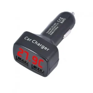 Încărcător auto dual USB cu afișaj Livrare rapidă