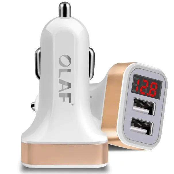 Încărcător auto dual USB cu afișaj K734 Reducere specială