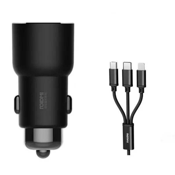 Nu rata Încărcător auto dual USB cu cablu K736