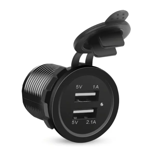 Lichidare de stoc Incarcator auto dual USB cu capac