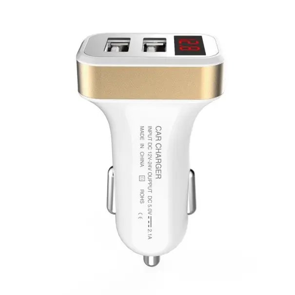 Încărcător auto USB dual cu afișaj K758 Cel mai bun preț
