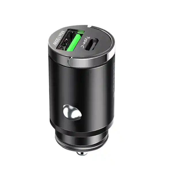 Ieftin Încărcător rapid pentru mașină 100W USB C și USB A Mini încărcător pentru brichetă suportă două dispozitive, încărcare rapidă, modele compatibile de tip C