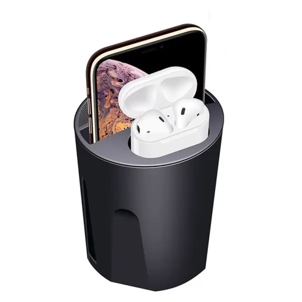 Încărcător auto Qi pentru smartphone-uri și Airpod-uri Reducere