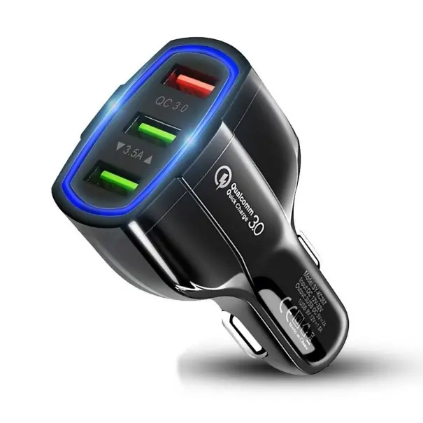 Încărcător auto Quick Charge 3 porturi Premium