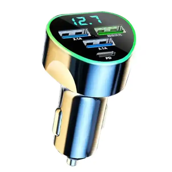 Reducere de preț Încărcător auto rapid 350W 4 în 1 USB C PD și adaptor brichetă 3x USB A 3.1A încărcare super rapidă încărcător cu afișaj LED PD 4.0