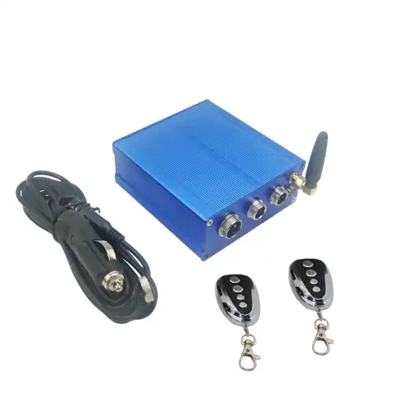 Cumpărături sigure Unitate de control 12V pentru ventilul electric de evacuare Cutie de control cu antenă Cablu de alimentare pentru bricheta și 2 telecomenzi pentru controlul clapetei de evacuare
