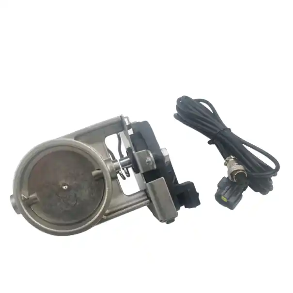 Reducere Ventil electric de evacuare 60 mm Clapetă de evacuare electronică din metal cu motor și cablaj Ventil electronic universal pentru reglarea sunetului și a fluxului sistemului de evacuare