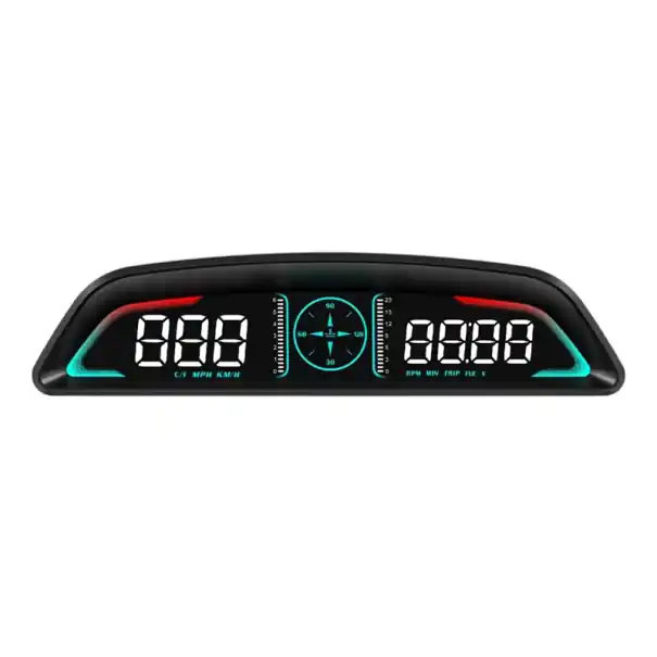 OBD Head Up Display 17 x 8 x 6 cm Vitezometru Tahometru Consum de combustibil Temperatura apei Tensiune Timp de conducere Alarmă Depășire de viteză Oboseală Livrare expres