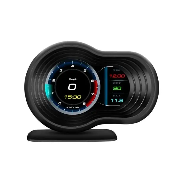 OBD2 HUD F9 Computer de bord Vitezometru digital Afișaj LCD 12,2 x 9 cm 9 moduri de afișare Temperatura Consum de combustibil Tensiune Alarmă Ventuză Stand Cumpără acum