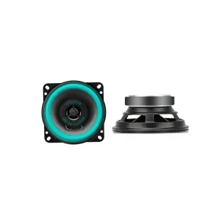 Retur ușor Reproducer coaxial pentru mașină 10 cm 12 V 100 W Max 4 Ω Reproducer HiFi cu inel LED verde Carcasă metalică și suspensie din cauciuc