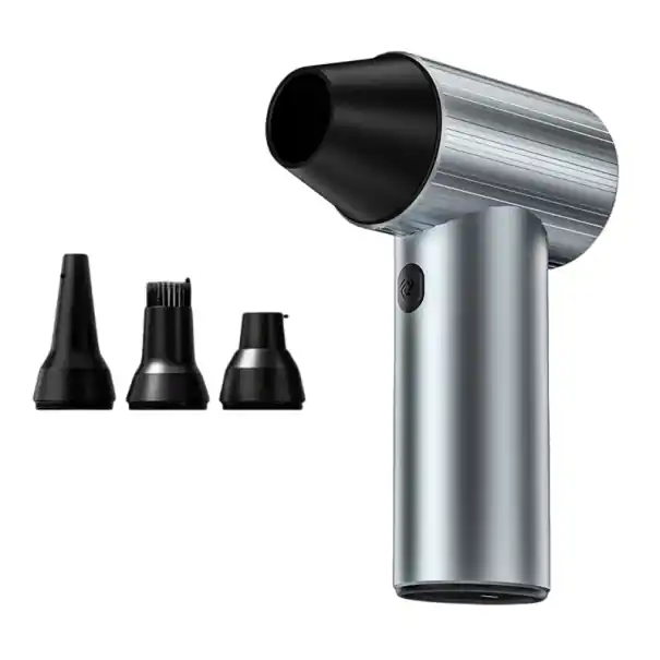 Livrare expres Ventilator turbo pentru curățarea prafului cu motor fără perii 90000 rpm 40 mm argintiu suflant electric cu viteză a aerului de 45 m/s pentru tastatură PC și mașină