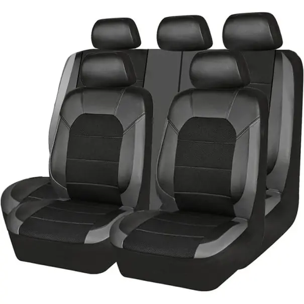 Disponibil imediat 9 bucăți huse pentru scaune auto, piele PU, huse pentru scaunele din față și din spate, suporturi pentru cap, dimensiuni 135x76 cm, 135x56 cm