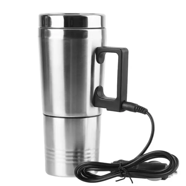 Ofertă specială Cana încălzitoare pentru mașină 24V 300 ml 65 °C 300 W Oțel inoxidabil 8,3 x 19,5 cm Brat de țigară Cana electrică de călătorie