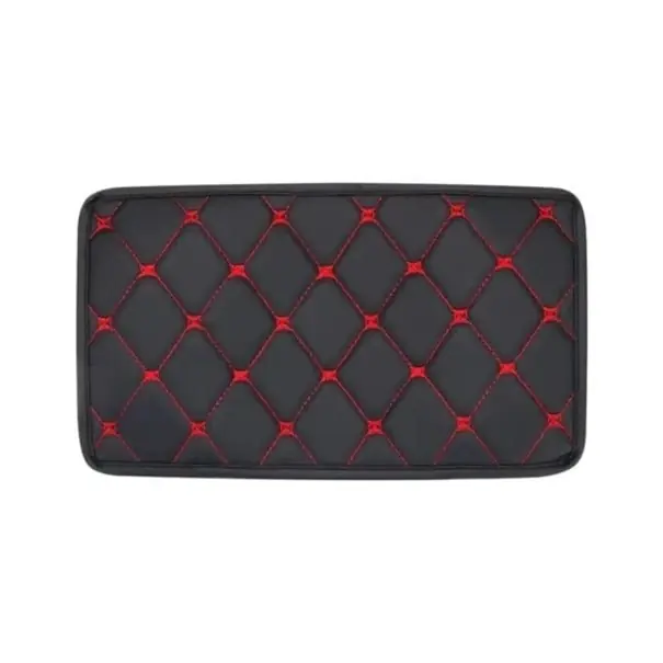 Căptușeală pentru suportul cotului 29 x 19 cm Căptușeală universală din piele neagră cu detalii roșii Protector impermeabil și rezistent la praf pentru suportul auto din piele sintetică Nu rata