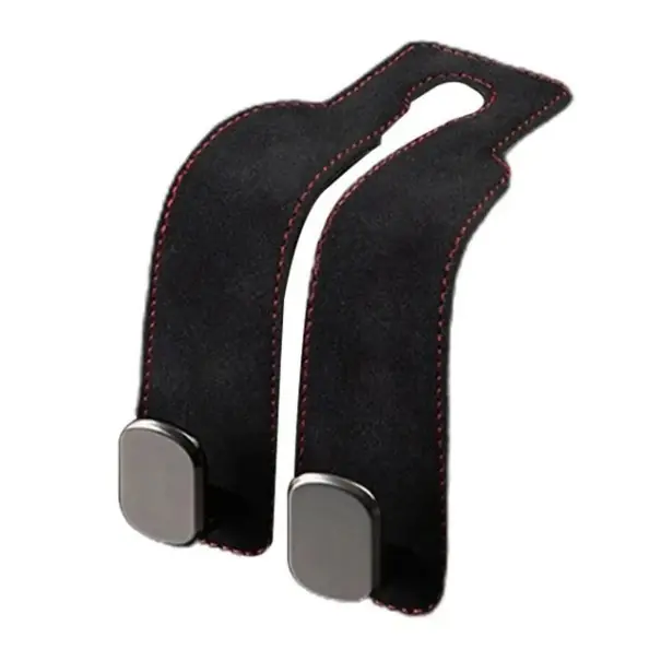 Livrare rapidă Cârlig auto pentru suportul de cap cu capăt dublu din metal, design elegant, suprafață moale, potrivit pentru genți, sacoșe și îmbrăcăminte