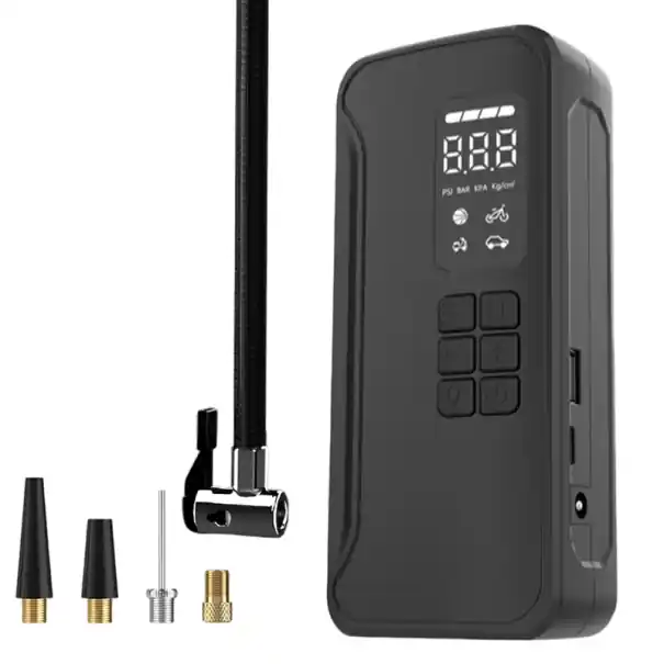 Compresor de aer wireless portabil 4000mAh, umflator electric pentru anvelope, ecran tactil, pentru mașină, motocicletă, încărcare USB Preferatul clienților