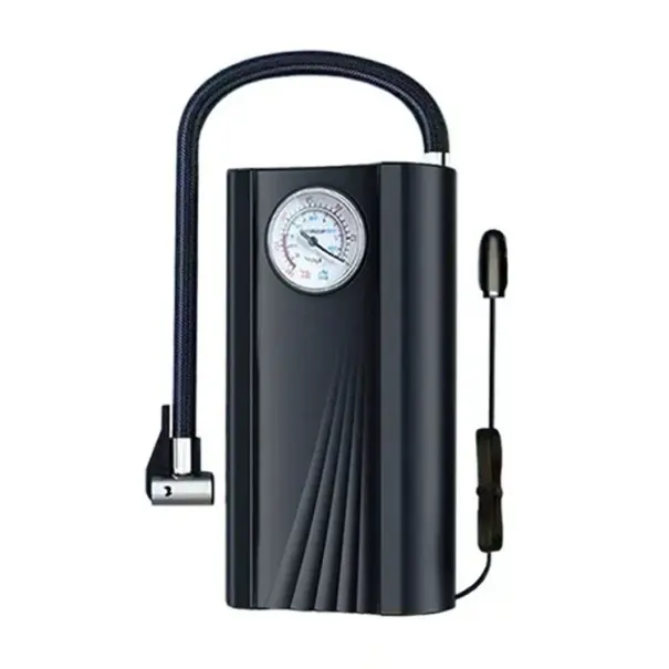 Disponibil imediat Compresor electric portabil 8,5x4,8x18 cm Pompă de aer pentru mașină, bicicletă, munte, biciclete, mingi, corp ABS, umflare digitală