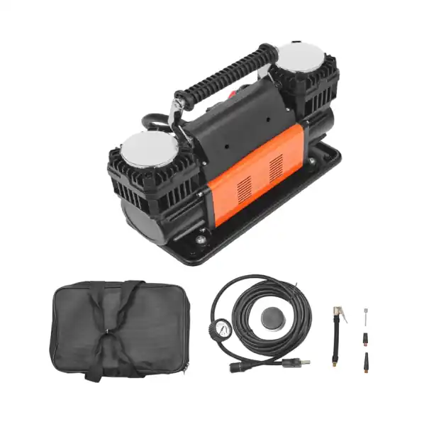 Compresor pentru umflarea anvelopelor 6–10 CFM 10,3 bar 280 × 87 × 71 mm portabil negru-portocaliu pentru utilizare auto și în service Lichidare de stoc