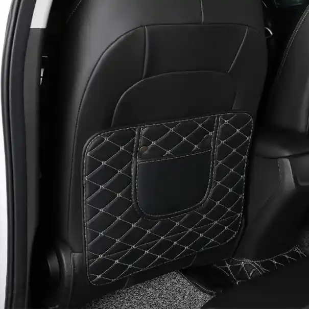 Culoare de protecție pentru spatele scaunului auto 43×36 cm cu buzunar, protecție împotriva murdăriei și stropilor, negru Lichidare de stoc