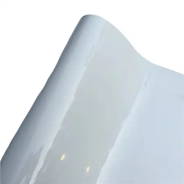Folie albă lucioasă 20 × 152 cm, 1 rolă, vinil PET autoadeziv pentru decorațiuni interioare și exterioare auto, cu eliberare de aer Transport gratuit