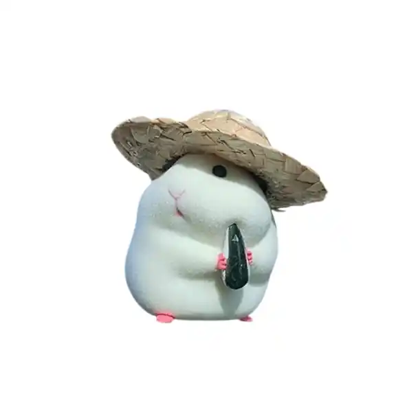 Decorațiune auto Hamster cu pălărie Figurina drăguță pentru bord Decorațiune interioară auto Accesoriu stilat pentru interiorul vehiculului Premium