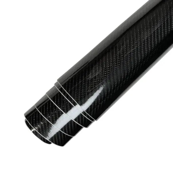Ofertă de sezon Folie auto autoadezivă 6D Black Carbon 50cmx300cm, cu efect lucios de carbon, pentru mașină și motocicletă