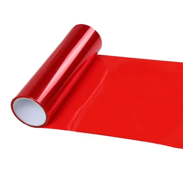 Reducere specială Folie roșie pentru faruri 30x60 cm Folie autoadezivă din vinil pentru stopuri față și spate Ușor de aplicat și îndepărtat fără a lăsa reziduuri
