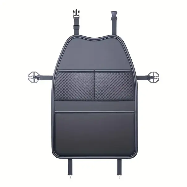 Preț promoțional Husă de protecție pentru spatele scaunului auto cu buzunare din piele PU universală, rezistentă la apă, protector împotriva zgârieturilor și murdăriei