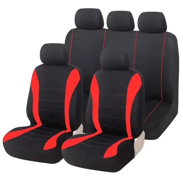 Noutate Huse scaun auto universale 5 locuri Huse auto de protecție pentru scaunele față și spate Set huse pentru tetiere Huse auto din material respirabil