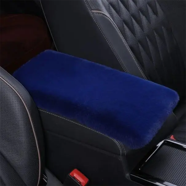 Preț promoțional Husă pentru suportul de cot auto 29 x 19,5 cm Husă moale din pluș albastru din blană artificială de iepure