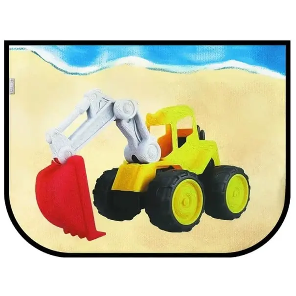 Parasolar auto 60x45 cm cortină UV laterală pentru copii, model de excavator cu desene animate, protecție solară pentru fereastră, accesorii auto drăguțe pentru bebeluși Ofertă specială