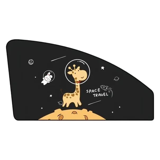 Parasolar magnetic pentru geamul mașinii din față, protecție UV, scut termic pliabil, cu tematică de girafă în spațiu, husă pentru geamuri pentru copii, pentru bebeluși Preferatul clienților