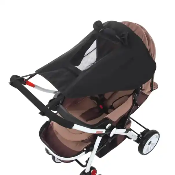 Reducere specială Parasolar pentru cărucior 69 x 59 cm Protecție UV universală cu plasă de ventilație Capac ajustabil împotriva soarelui pentru bebeluși