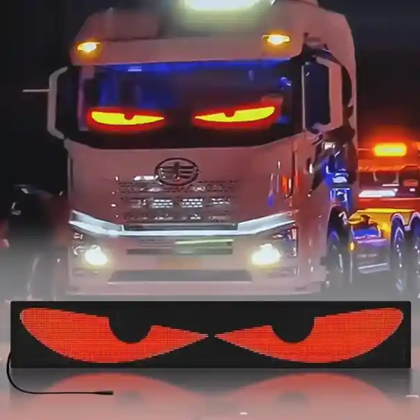 Panou LED pixel 150 x 16,6 cm Ochi de diavol pentru mașină Autoadeziv pe geam Telecomandă Cablu 12-24 V 260 cm Conexiune brichetă Doar azi