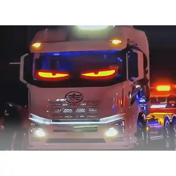 Cumpără online Panou LED pixel 2 în 1 70 x 16,6 cm Ochi de diavol cu telecomandă Panou autoadeziv auto 12-24 V cu cablu de 260 cm pentru geam