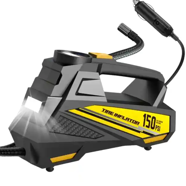 Pompă electrică pentru anvelope 12V 150 PSI compresor portabil cu manometru pentru mașină motocicletă bicicletă cablu lung de alimentare Reducere