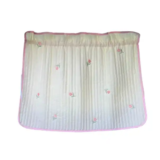 Parasolar pentru mașină cu ventuze 69 x 49 cm Alb cu model de lalele roz O protecție împotriva radiațiilor UV Parasolar pentru copii Preț promoțional