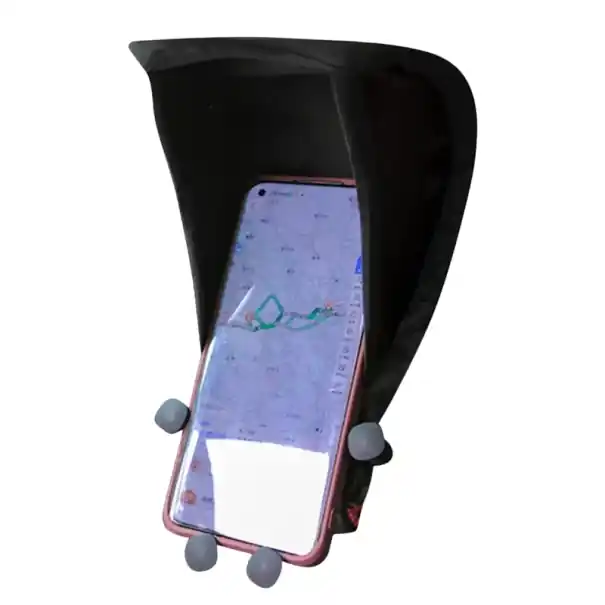 Parasolar telefon 21 x 14 cm Ecran protector antireflex argintiu Suport telefon mobil Stand pentru motocicletă, bicicletă și mașină Disponibil imediat