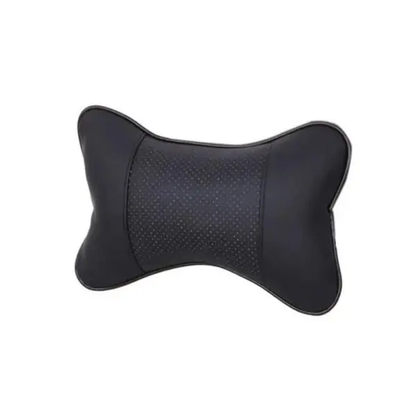 Nu rata Pernă de gât auto 25x17 cm din piele PU Pernă reversibilă pentru susținerea capului cu umplutură pentru ameliorarea durerii în timpul călătoriilor Pernă universală auto