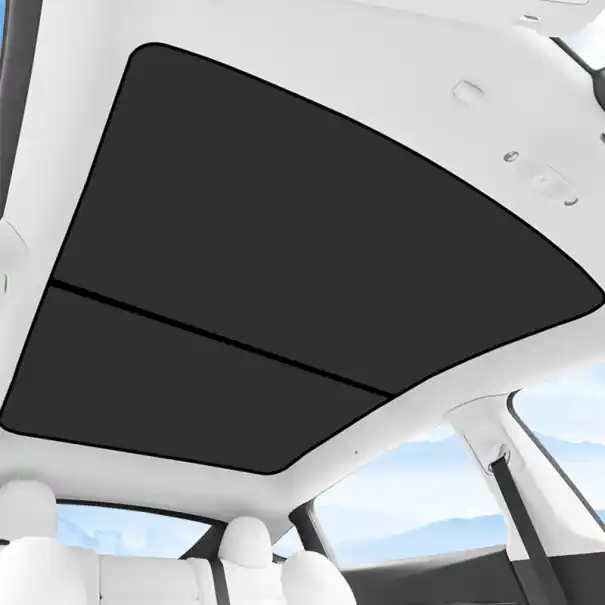 Bestseller Set de 2 bucăți de protecție solară pentru feronerie pe acoperiș Tesla Model 3 Highland 2024 Protecție frontală și posterioară cu 12 cleme și husă de depozitare