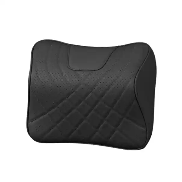 Disponibil imediat Spătar pentru cap auto din spumă cu memorie și piele artificială 24 x 21 x 14 cm Suport ergonomic pentru gât Perna pentru călătorii confortabile